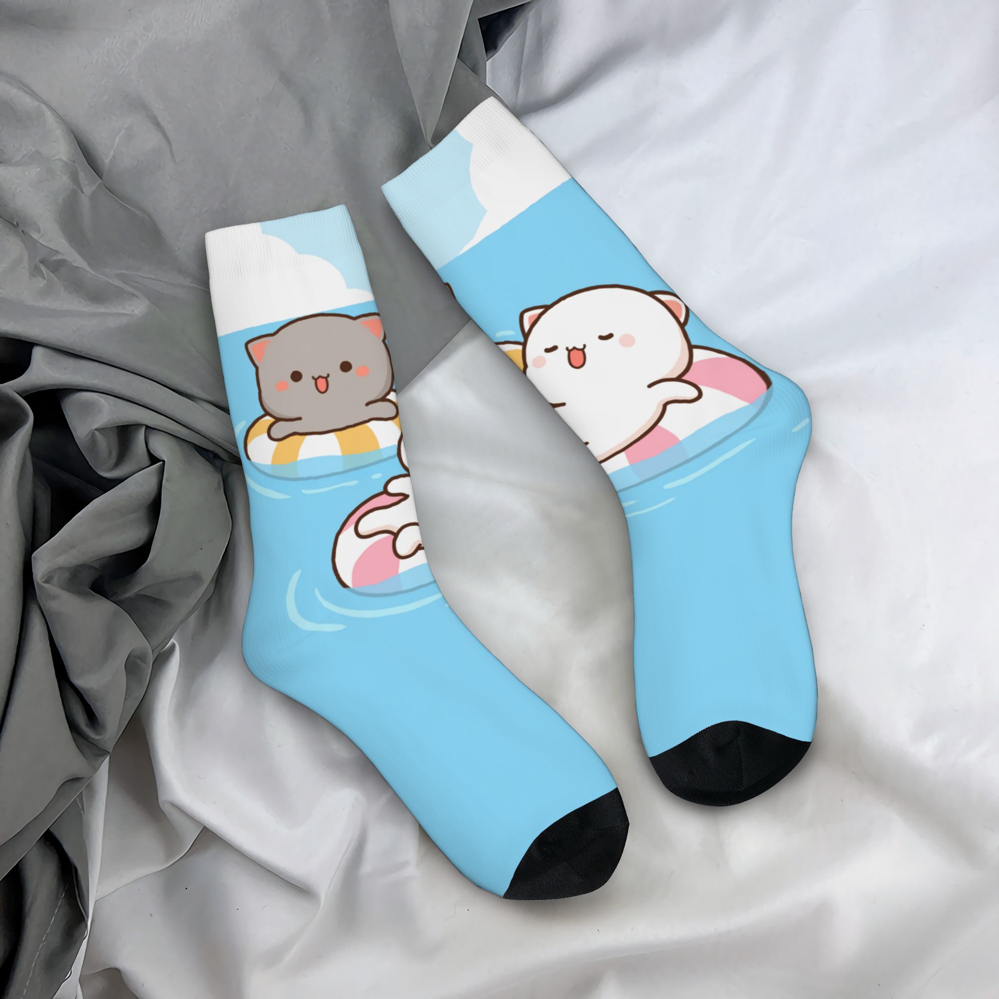 Custom Some Cute Gifs Of Mochi - Dress Sock Men review and price